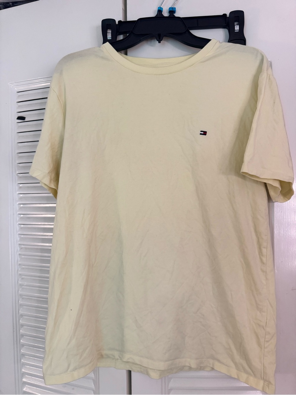 Tommy Hilfiger Pale Yellow Crew Neck Short Sleeve Tee